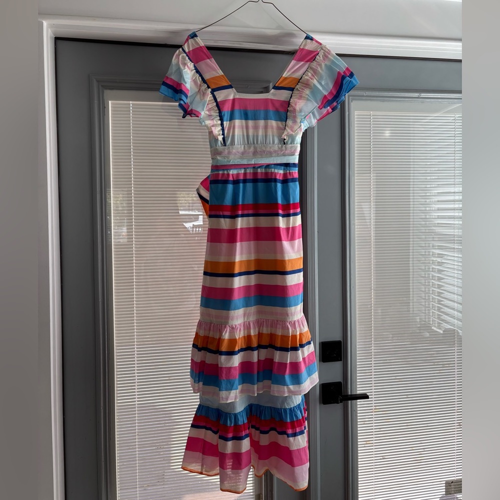 Plenty by Tracy Reese Pink and Blue Striped Dress— XS